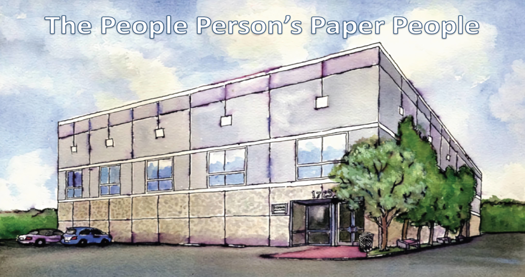 A drawing of the Dunder Mifflin office building